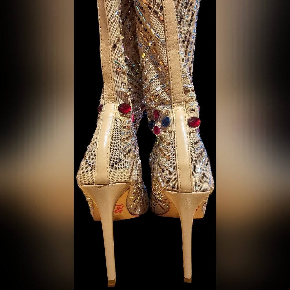 Azalea Wang Chevelle Size 7.5 Over The Knee Heeled Boots - Picture 3 of 5